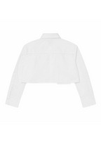 A Pintura Cropped Blouse White