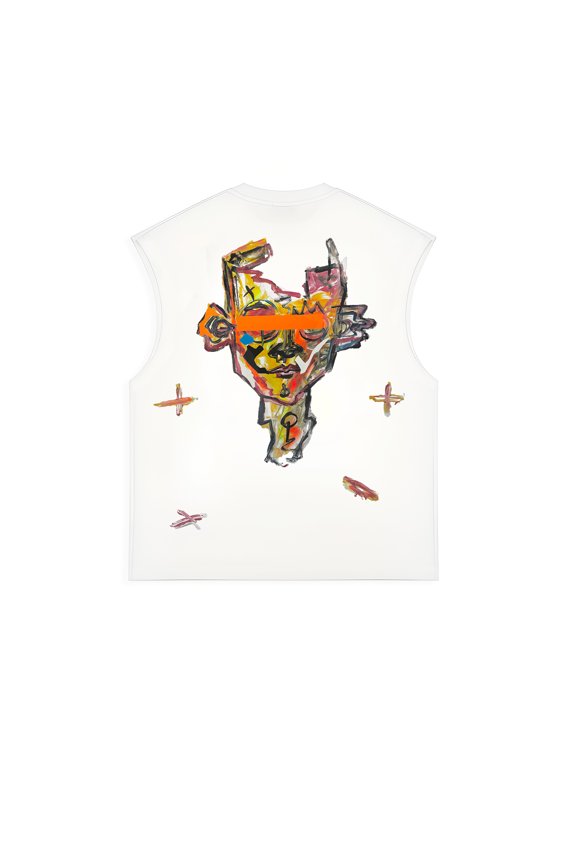 The Outline Sleeveless T-Shirt White