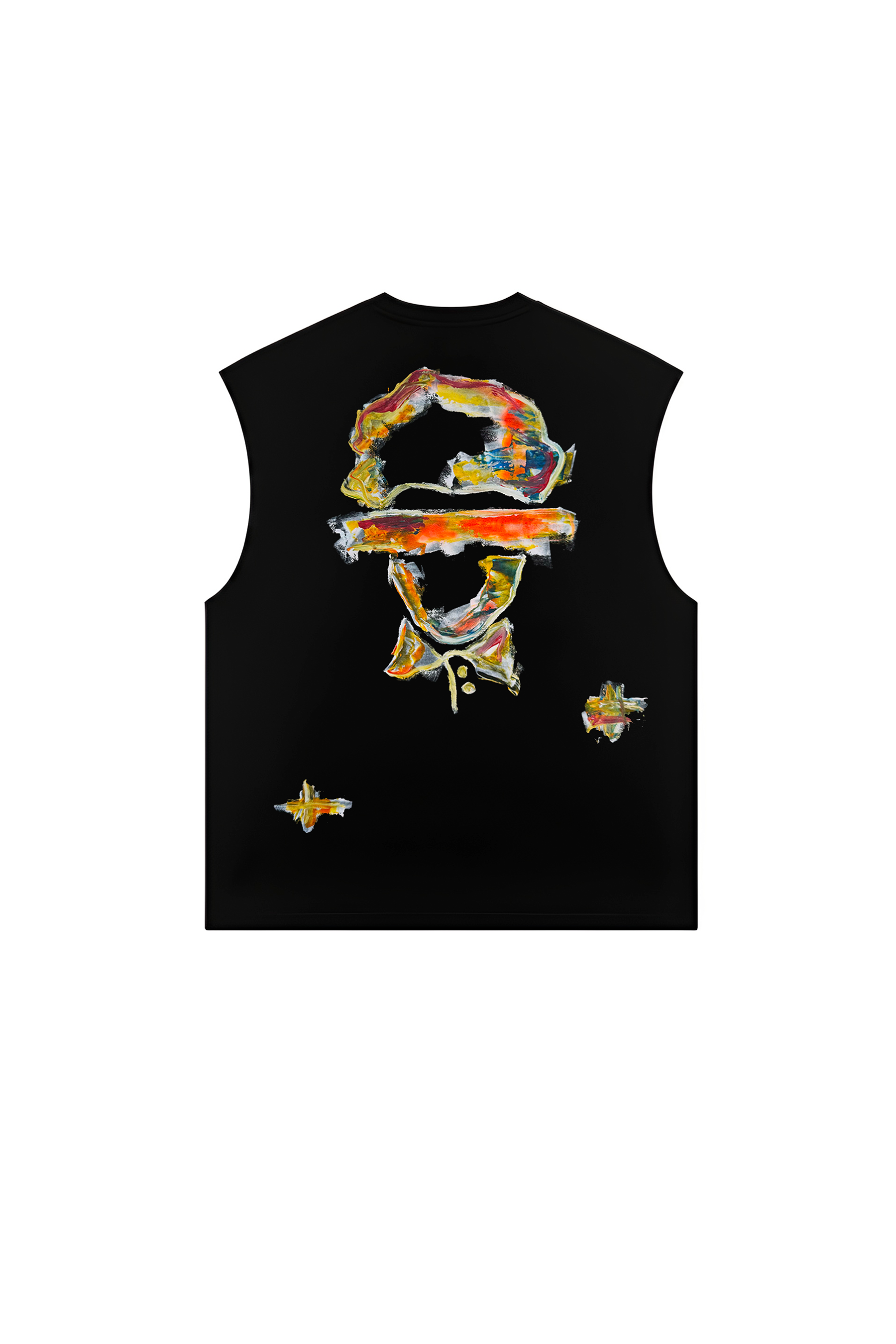 The Outline Sleeveless T-Shirt Black