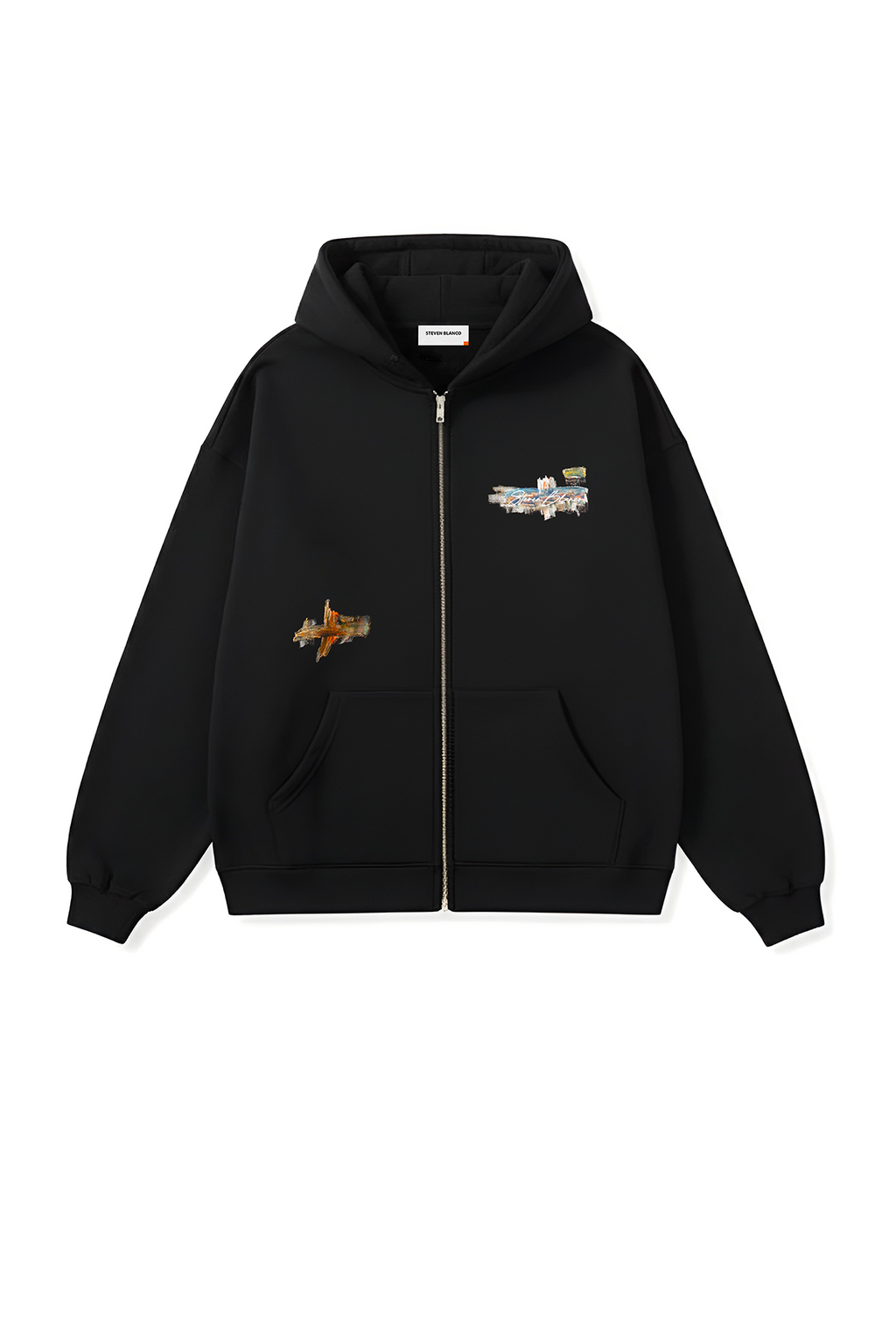 A Paleta Zip-Up Hoodie Black