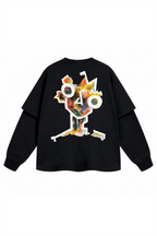 Fora da Tela Double Sleeve T-shirt Black