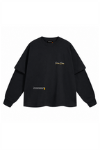 Fora da Tela Double Sleeve T-shirt Black