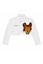 A Pintura Cropped Blouse White