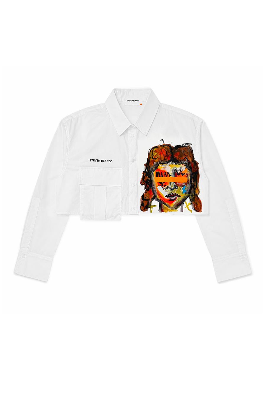 A Pintura Cropped Blouse White
