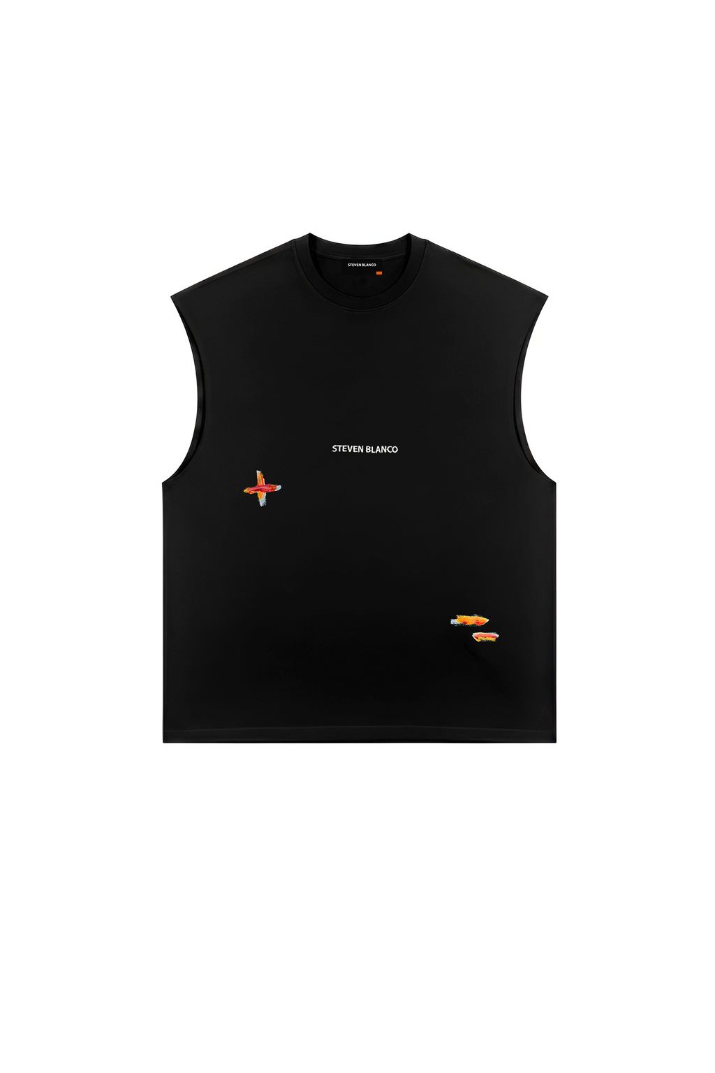 The Outline Sleeveless T-Shirt Black