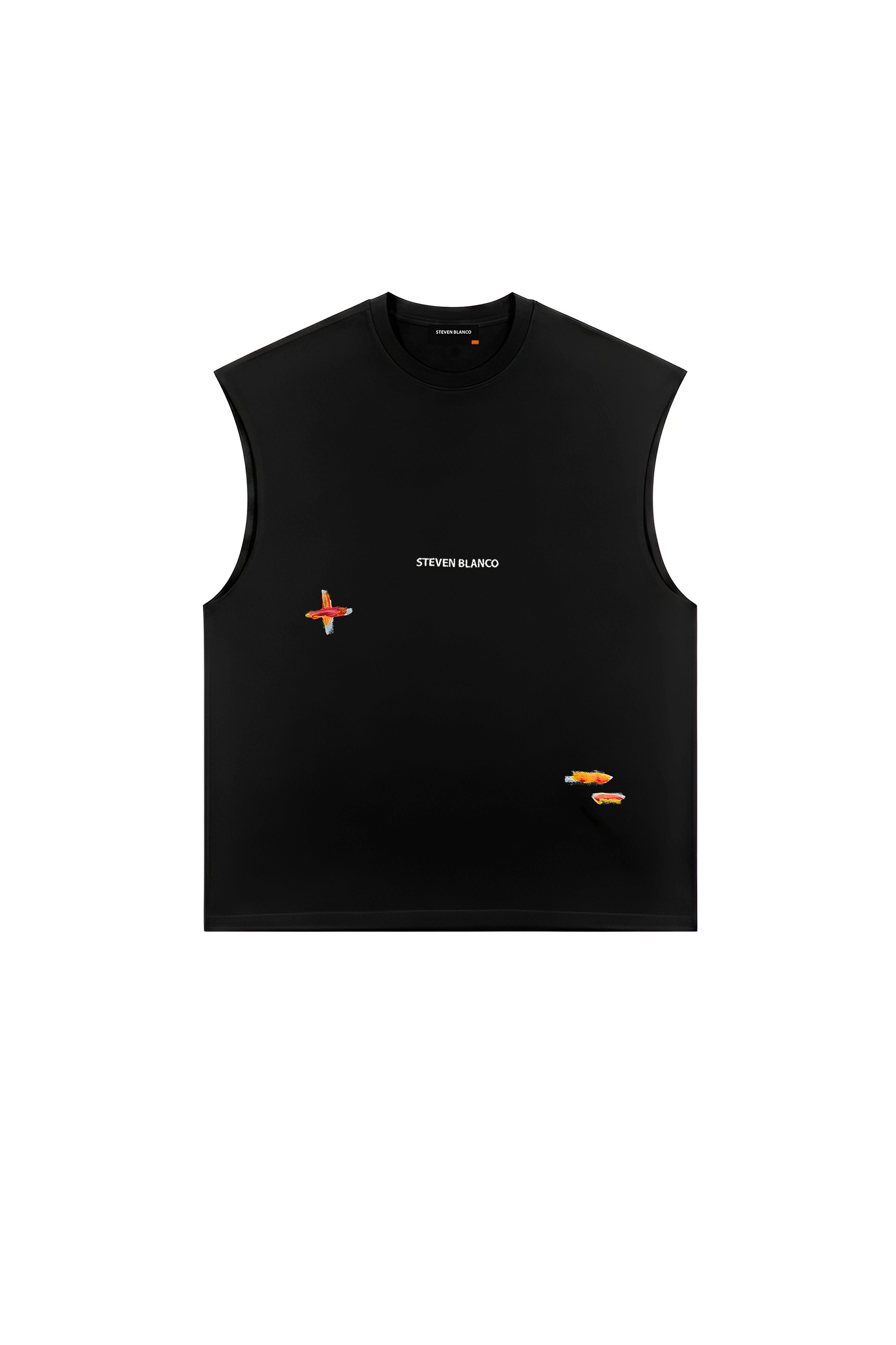 The Outline Sleeveless T-Shirt Black