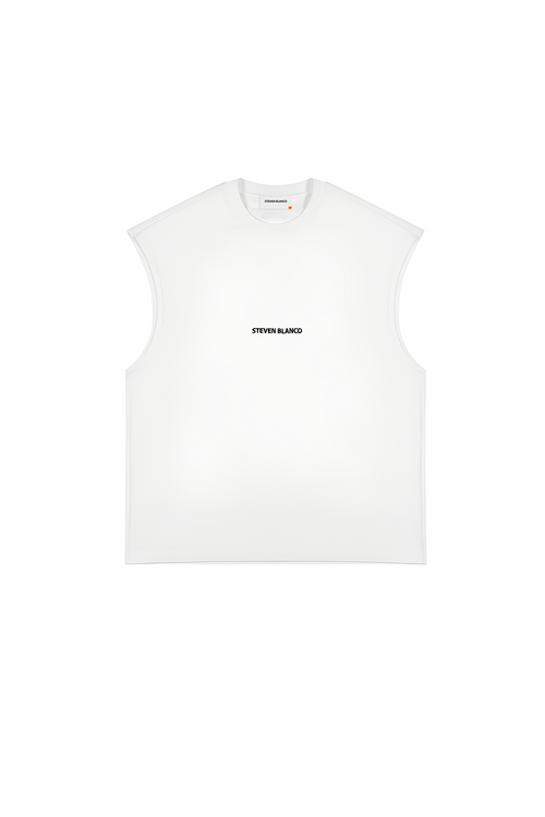 The Outline Sleeveless T-Shirt White