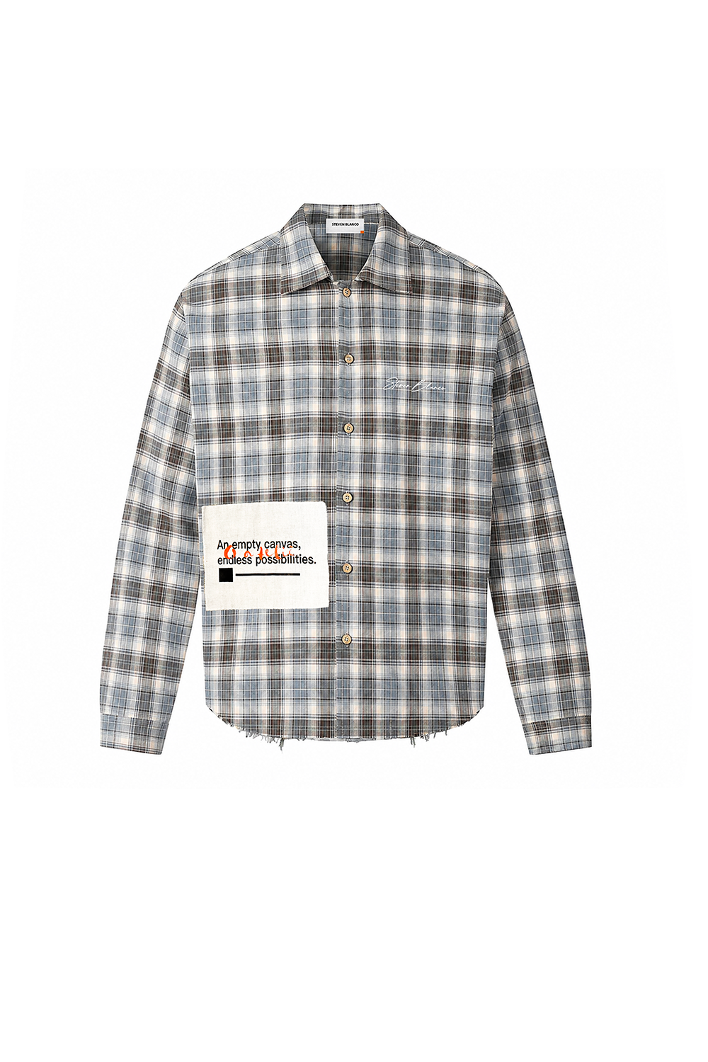 Cores Vivas Checkered Flannel Brown/Blue