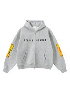 A Cinza Zip-Up Hoodie Grey