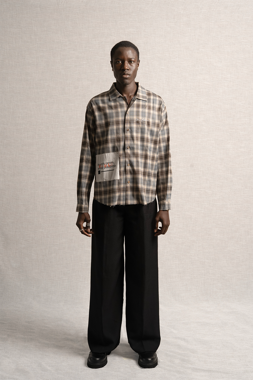 Cores Vivas Checkered Flannel Brown/Blue