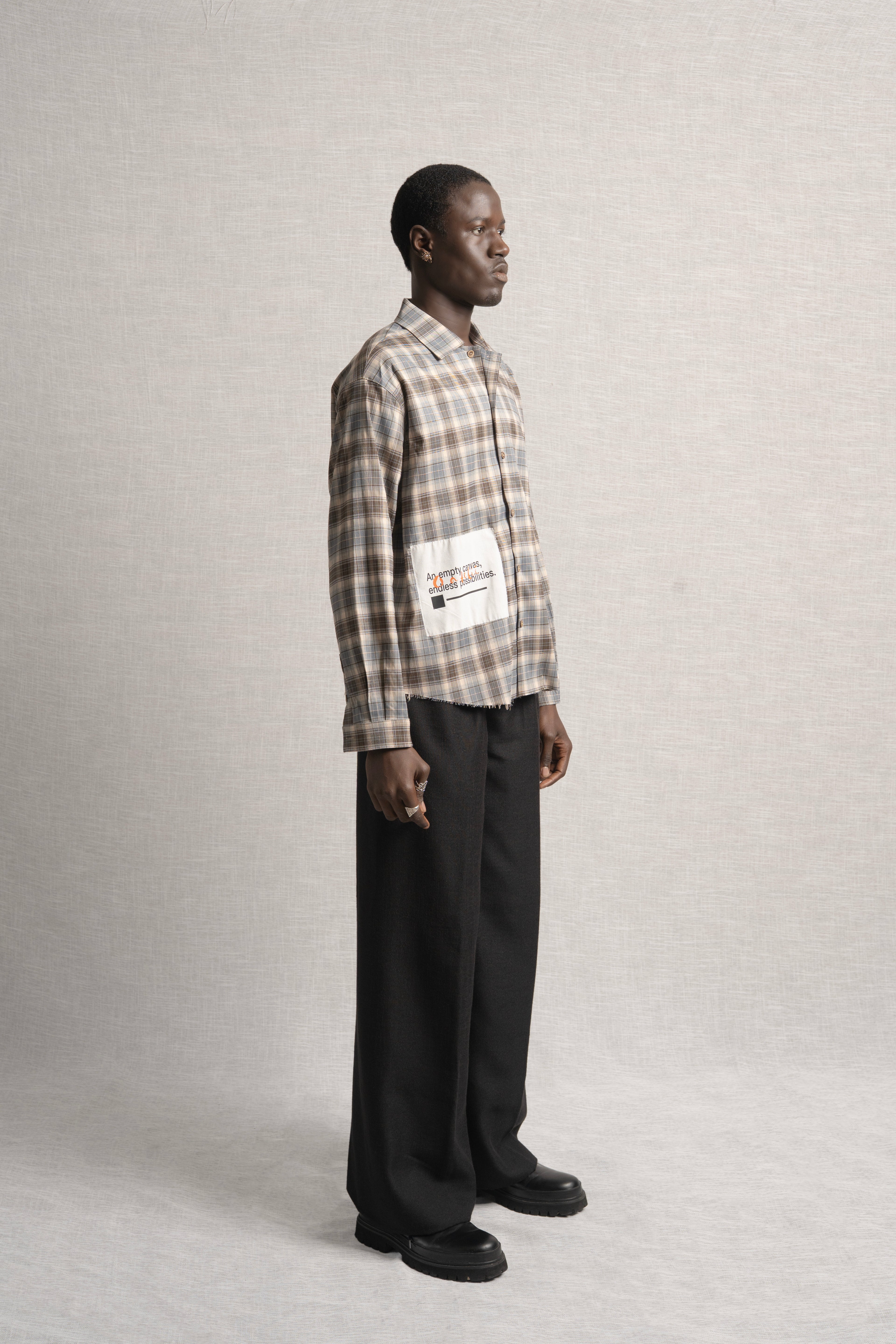 Cores Vivas Checkered Flannel Brown/Blue