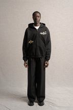 A Paleta Zip-Up Hoodie Black