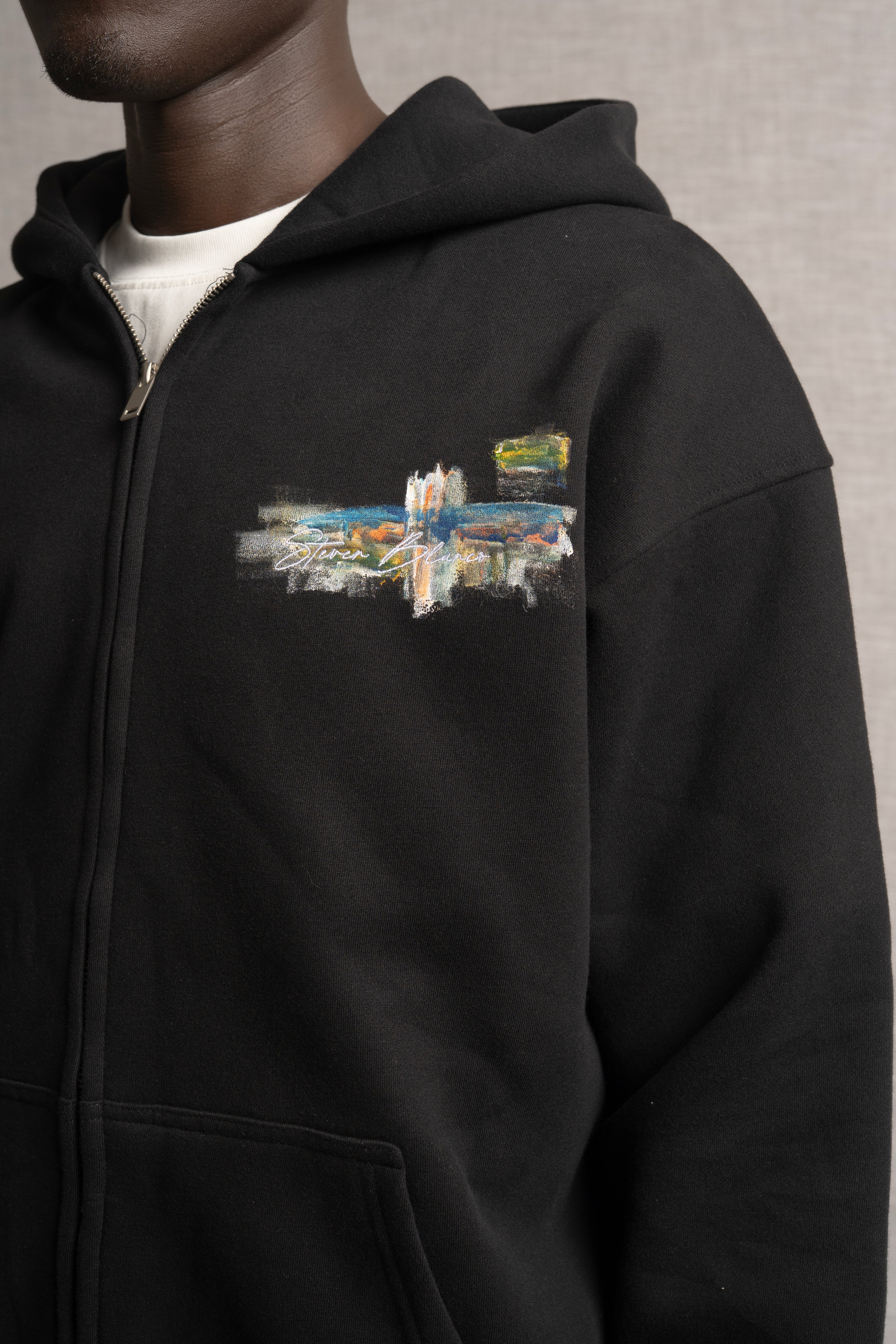 A Paleta Zip-Up Hoodie Black