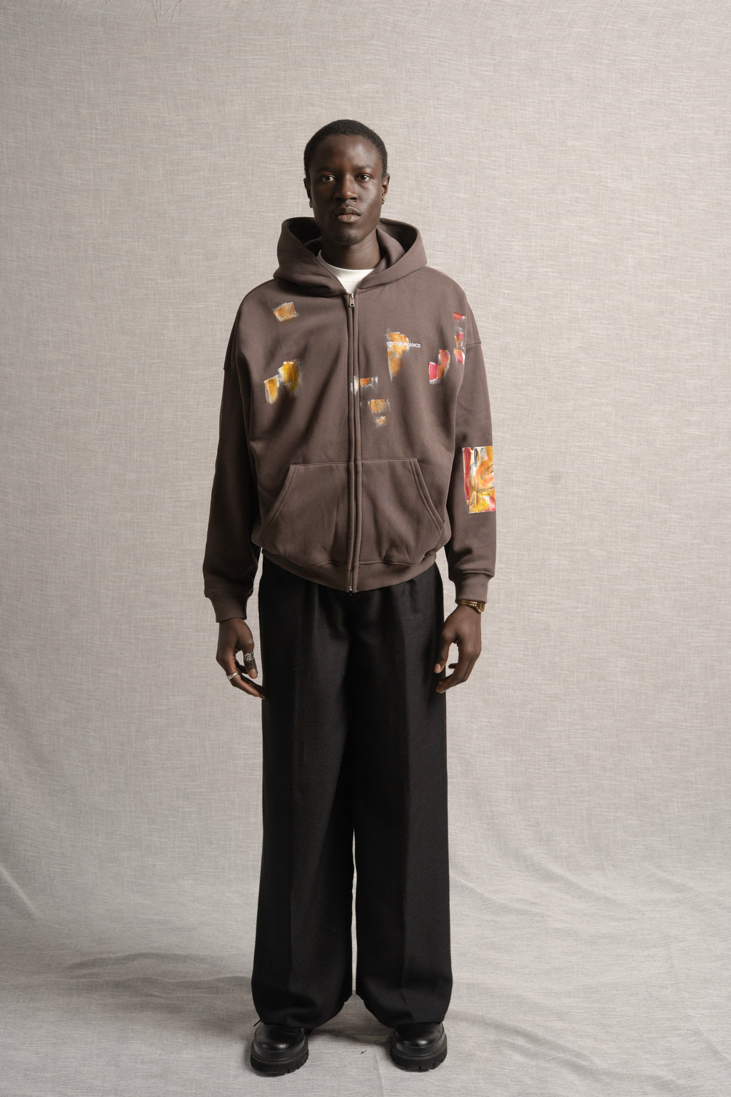 A Paleta Zip-Up Hoodie Brown