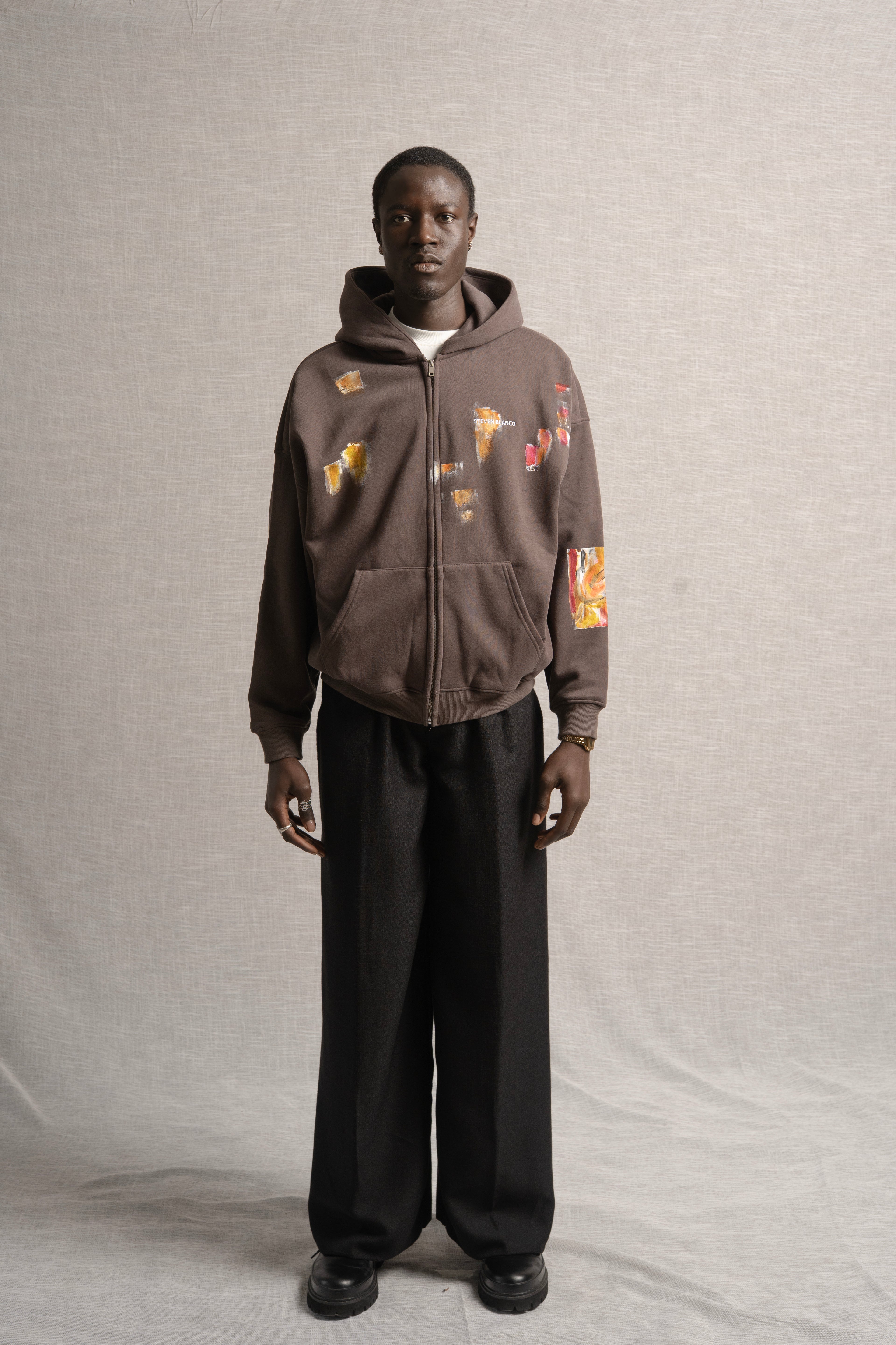 A Paleta Zip-Up Hoodie Brown