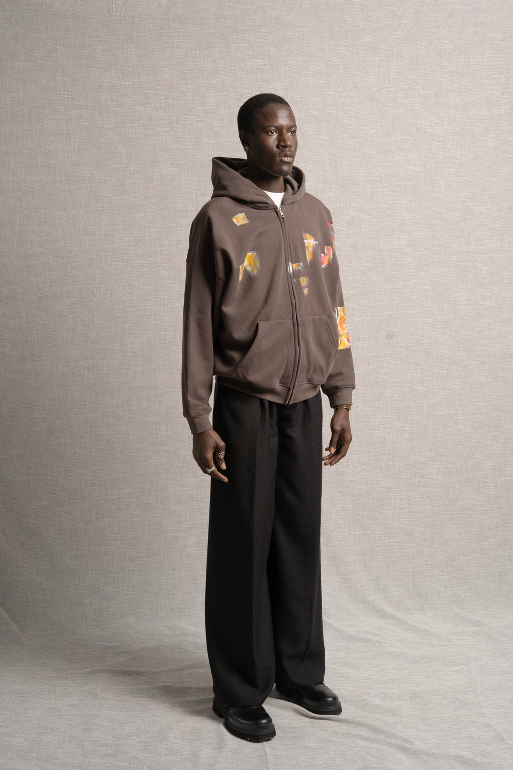 A Paleta Zip-Up Hoodie Brown