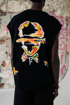 The Outline Sleeveless T-Shirt Black