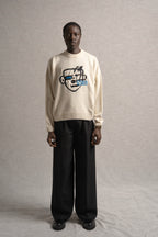 Vector of Color Knit Sweater Beige