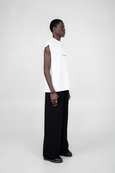 The Outline Sleeveless T-Shirt White