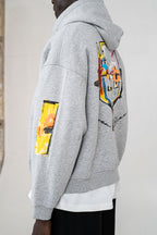 A Cinza Zip-Up Hoodie Grey
