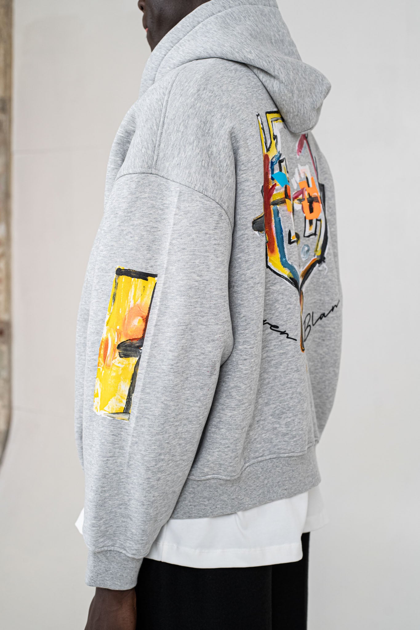 A Cinza Zip-Up Hoodie Grey