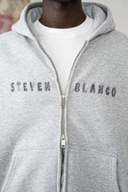 A Cinza Zip-Up Hoodie Grey