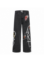 The Brushstroke Denim Jeans Dark Grey