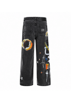 The Brushstroke Denim Jeans Dark Grey