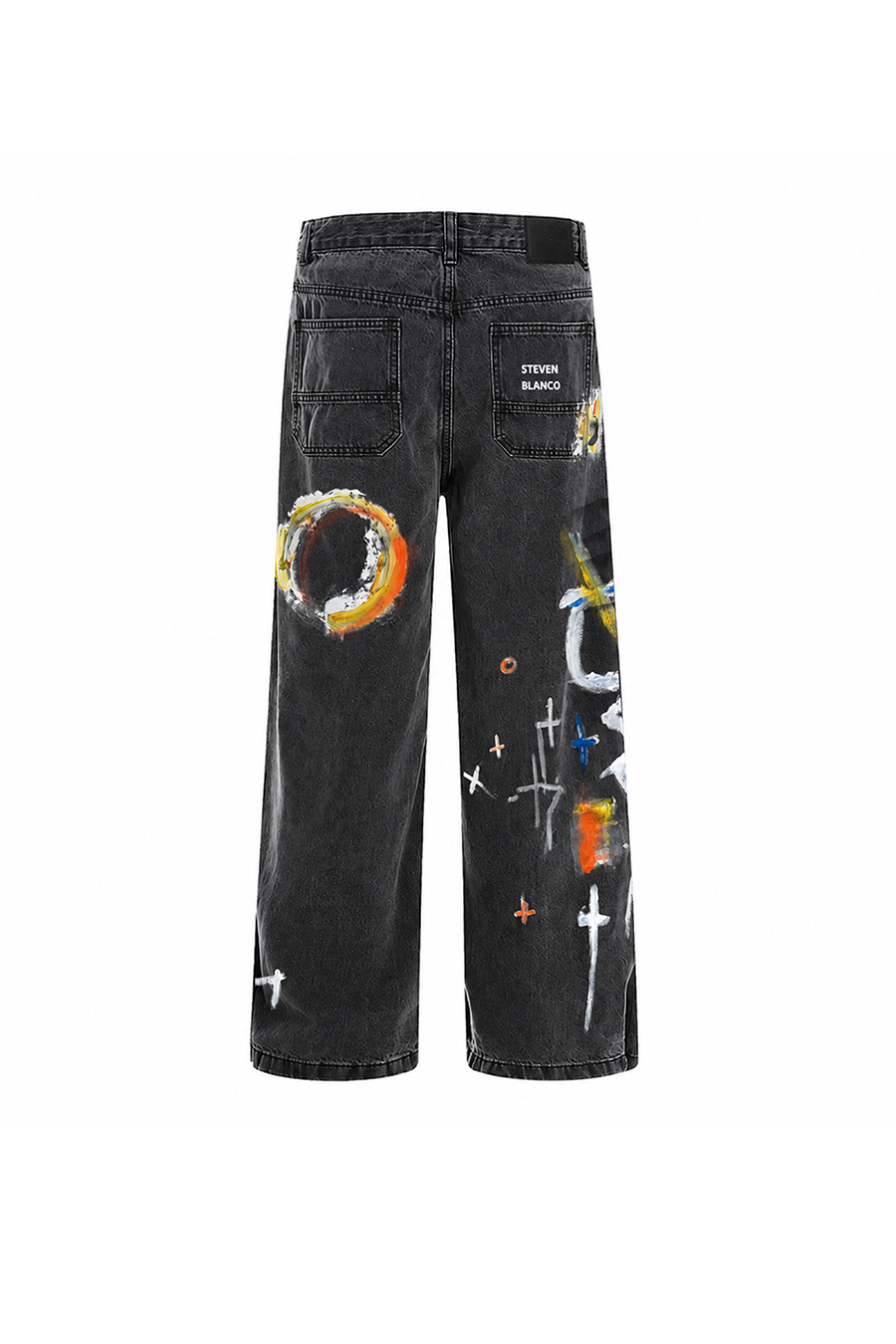 The Brushstroke Denim Jeans Dark Grey