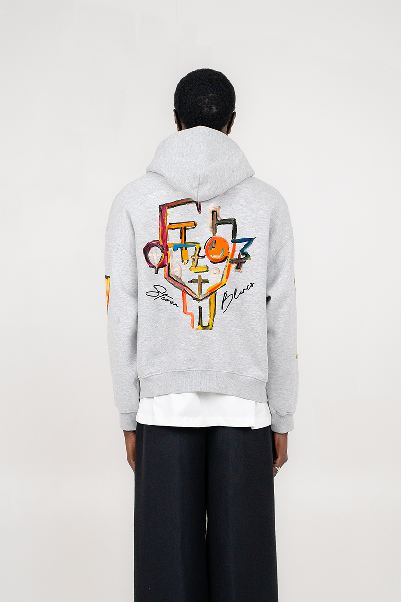 A Cinza Zip-Up Hoodie Grey