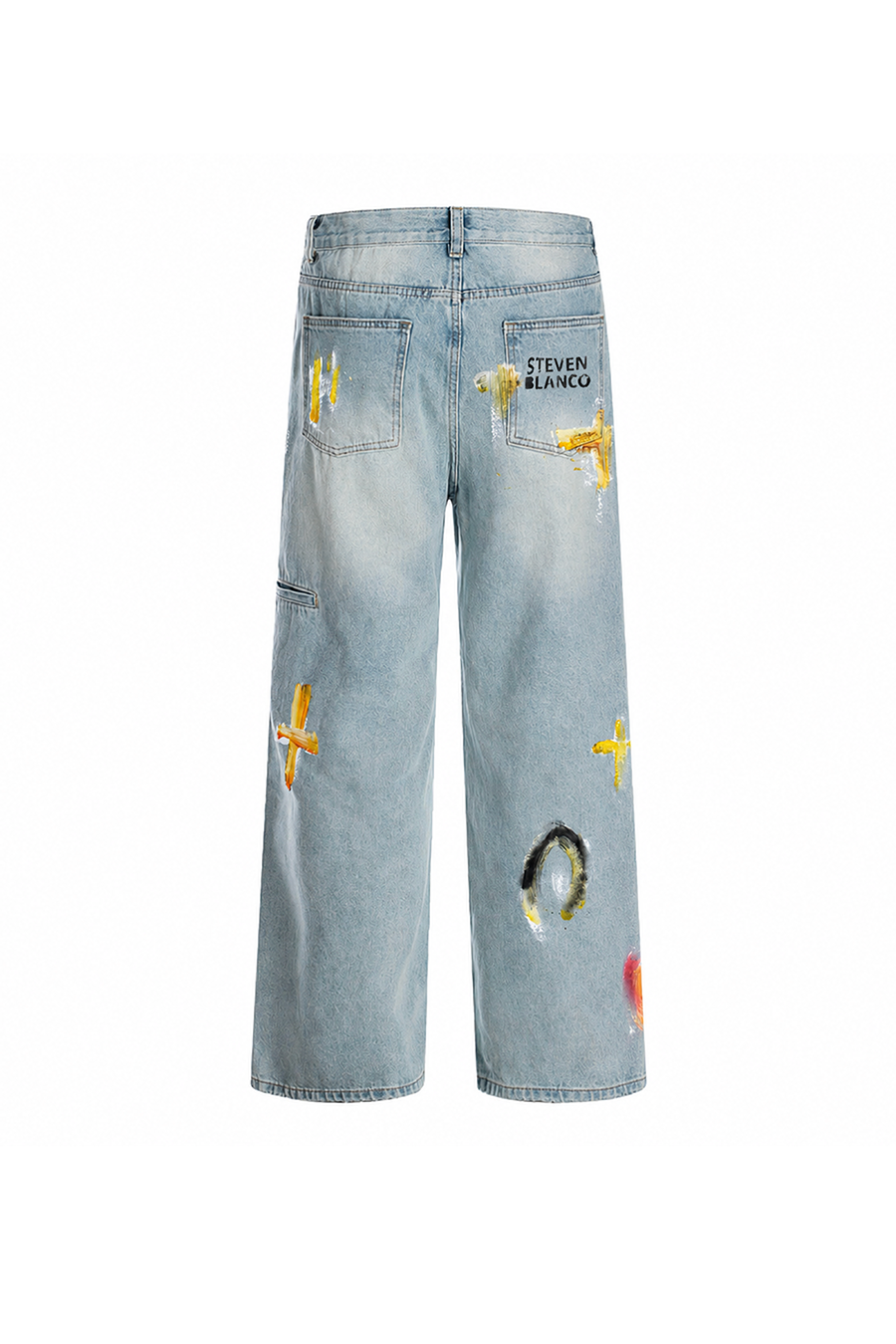 The Brushstroke Denim Jeans Blue