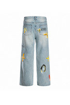 The Brushstroke Denim Jeans Blue
