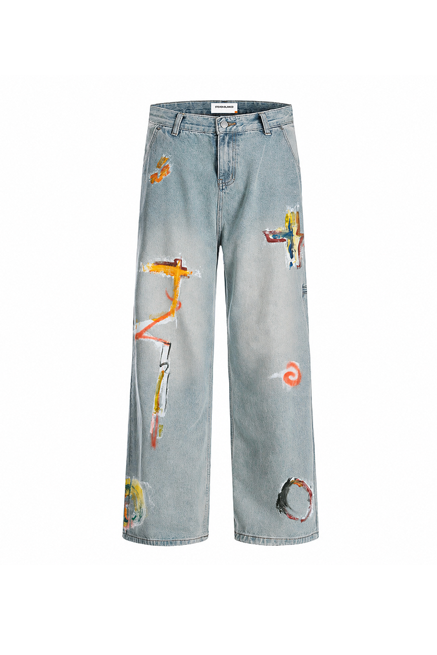 The Brushstroke Denim Jeans Blue