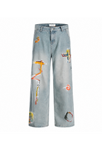 The Brushstroke Denim Jeans Blue