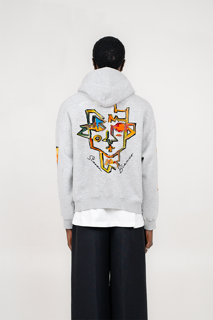 A Cinza Zip-Up Hoodie Grey