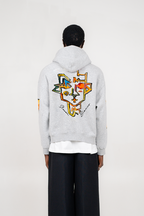 A Cinza Zip-Up Hoodie Grey