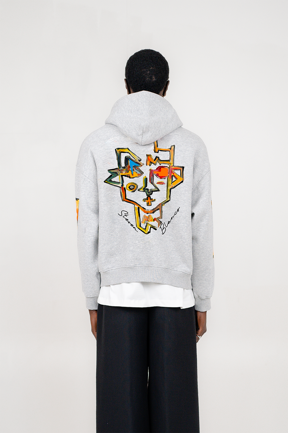A Cinza Zip-Up Hoodie Grey