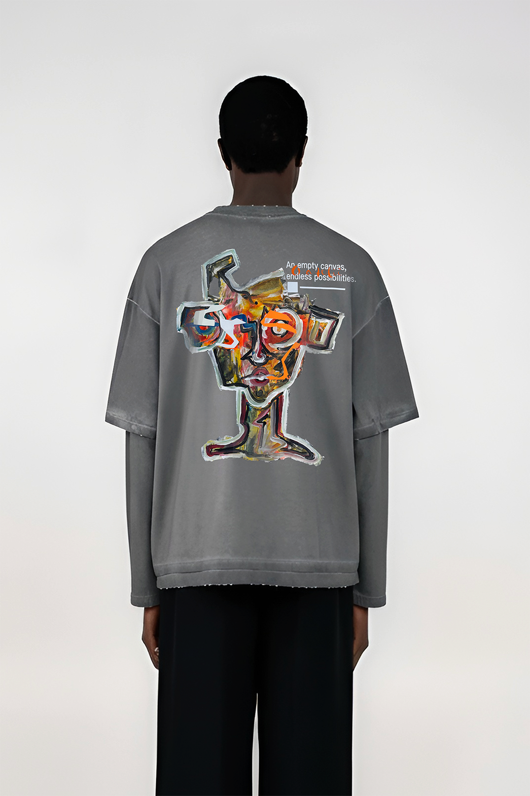 Frames Double Sleeve T-Shirt Light Grey