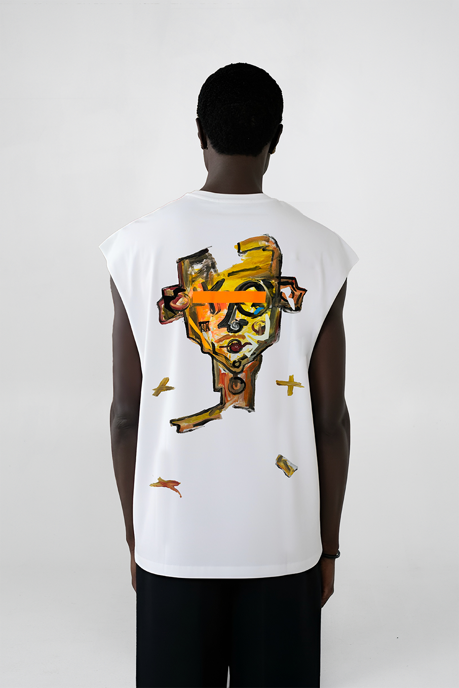 The Outline Sleeveless T-Shirt White