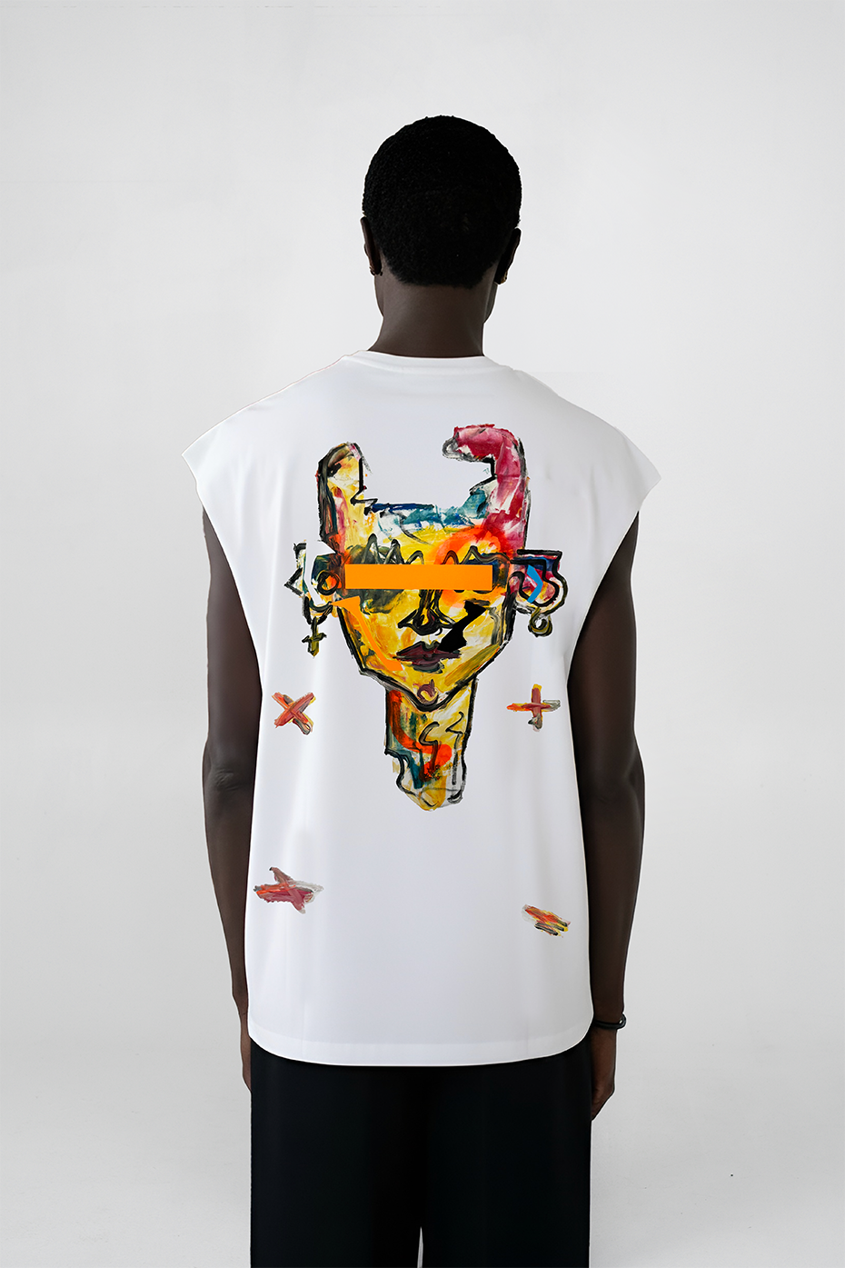 The Outline Sleeveless T-Shirt White