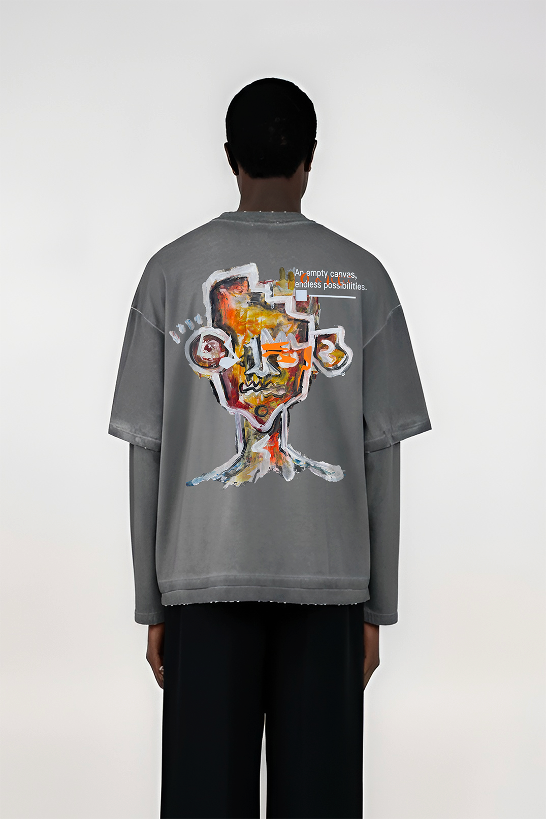 Frames Double Sleeve T-Shirt Light Grey