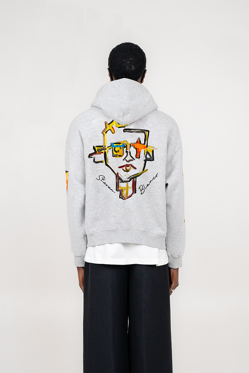 A Cinza Zip-Up Hoodie Grey