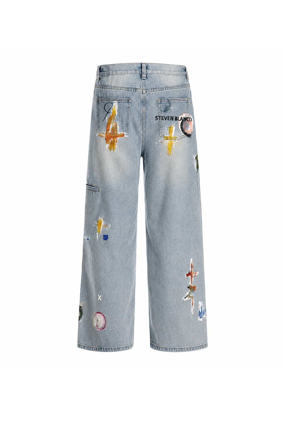 The Brushstroke Denim Jeans Blue
