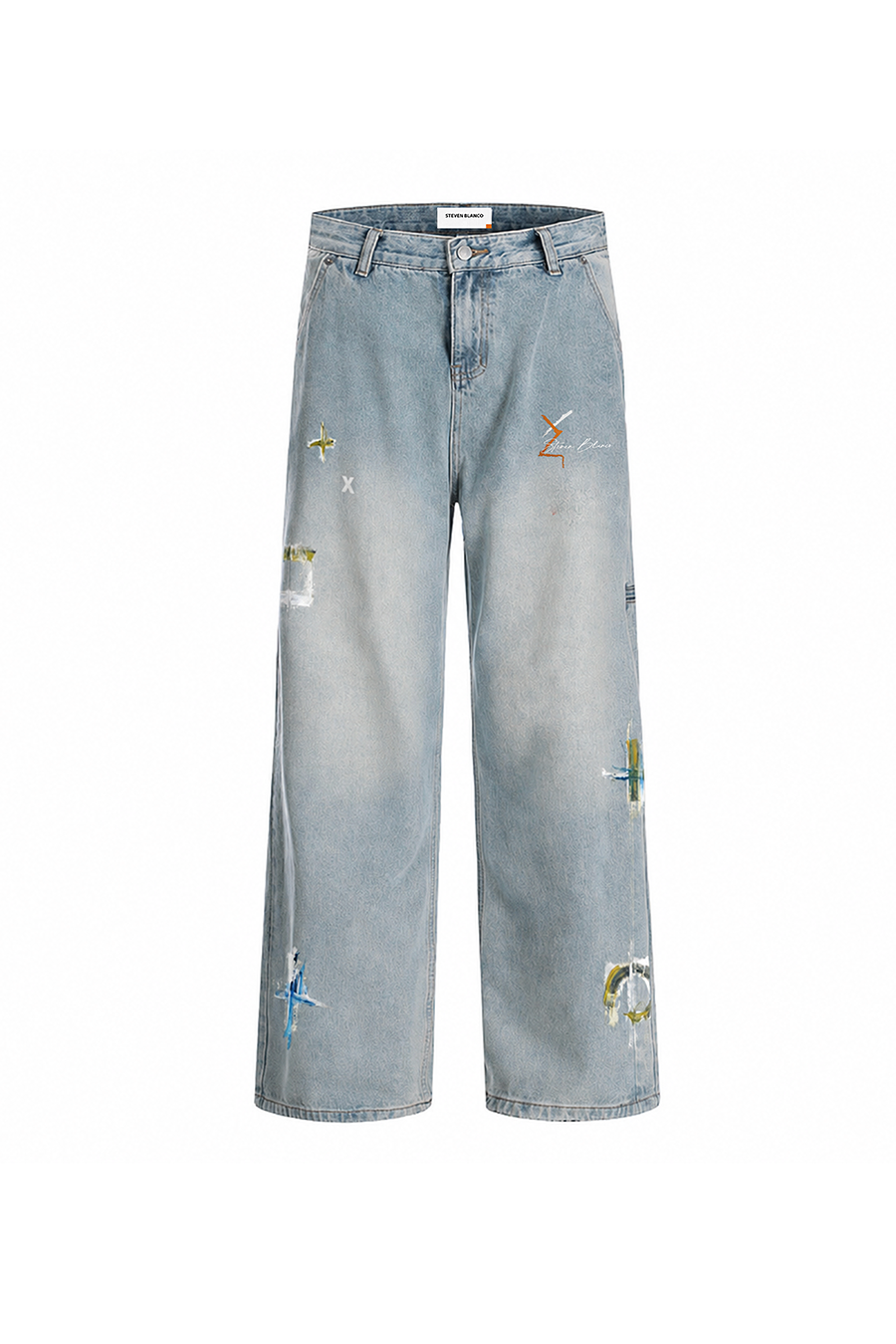 The Brushstroke Denim Jeans Blue
