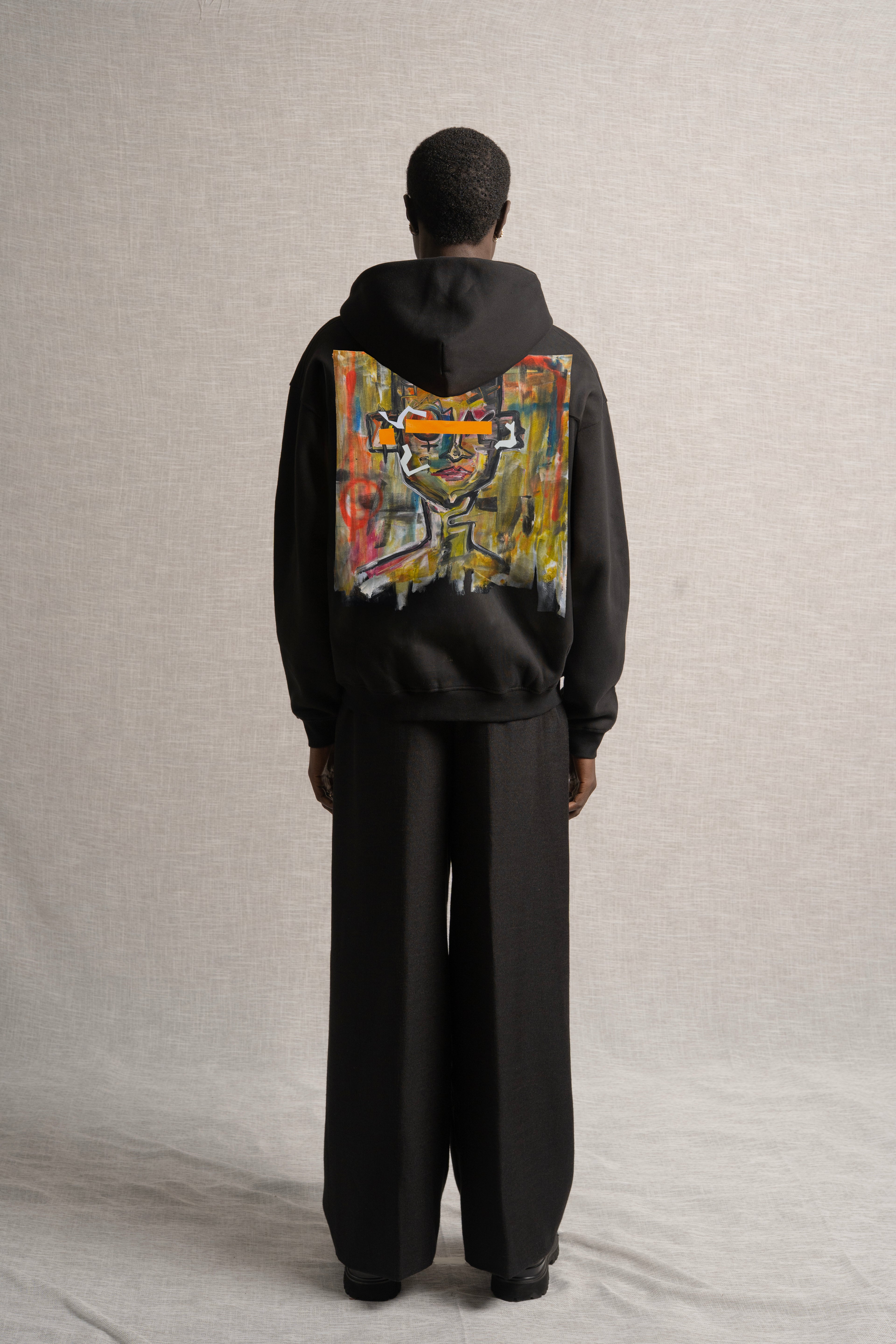 A Paleta Zip-Up Hoodie Black