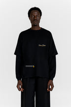Fora da Tela Double Sleeve T-shirt Black