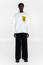 Fora da Tela Double Sleeve T-shirt White