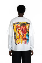 Fora da Tela Double Sleeve T-shirt White