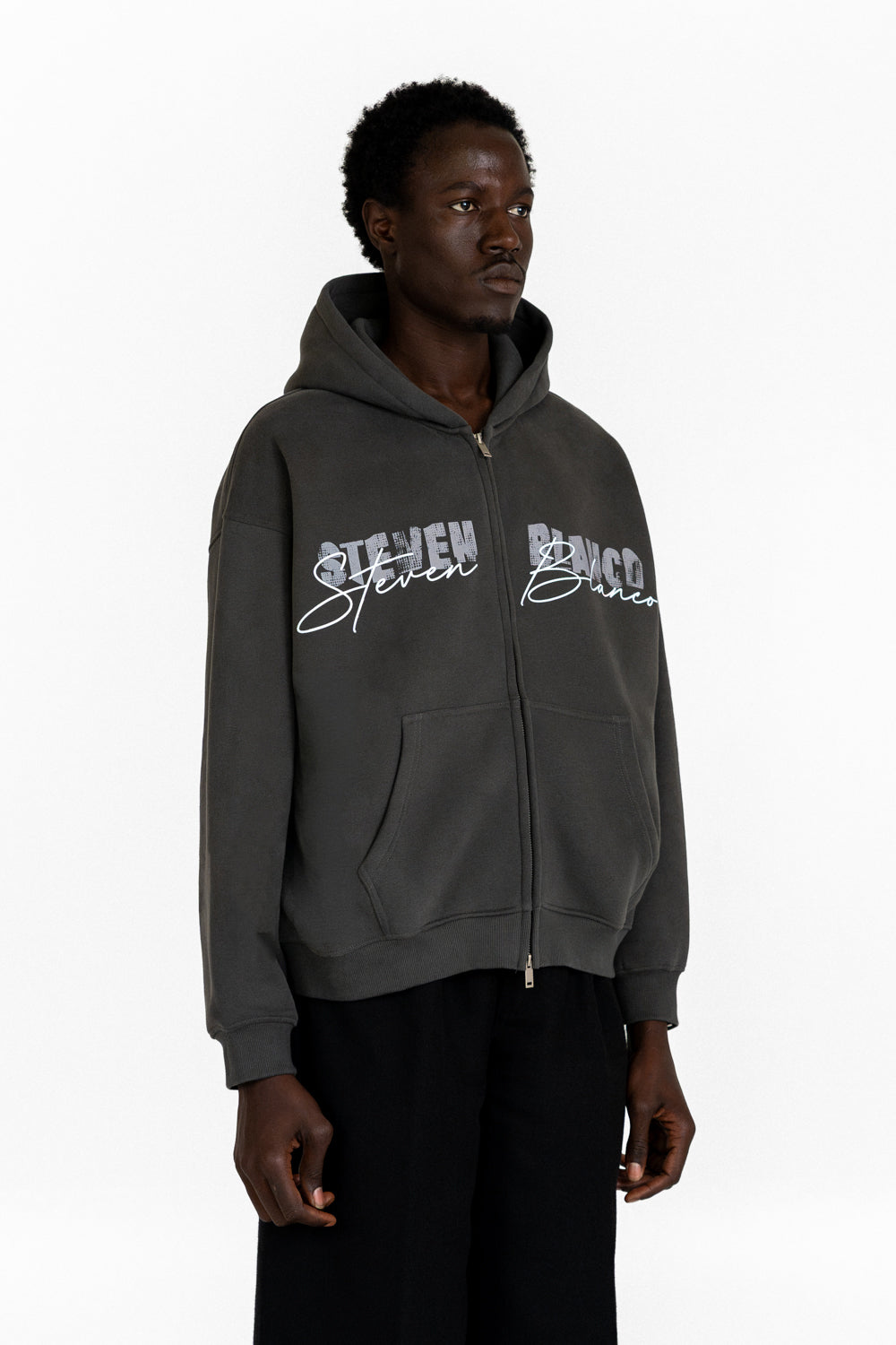 A Passagem Zip-Up Hoodie Grey