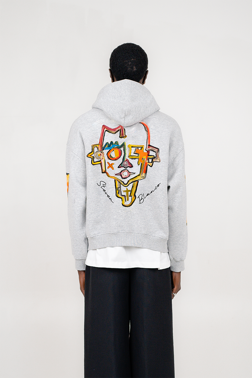 A Cinza Zip-Up Hoodie Grey